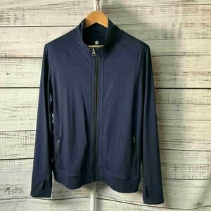 Lularoe Rise Navy Full Zip Jacket Long Sleeve Thumbholes Activewear Women's‎ 1X